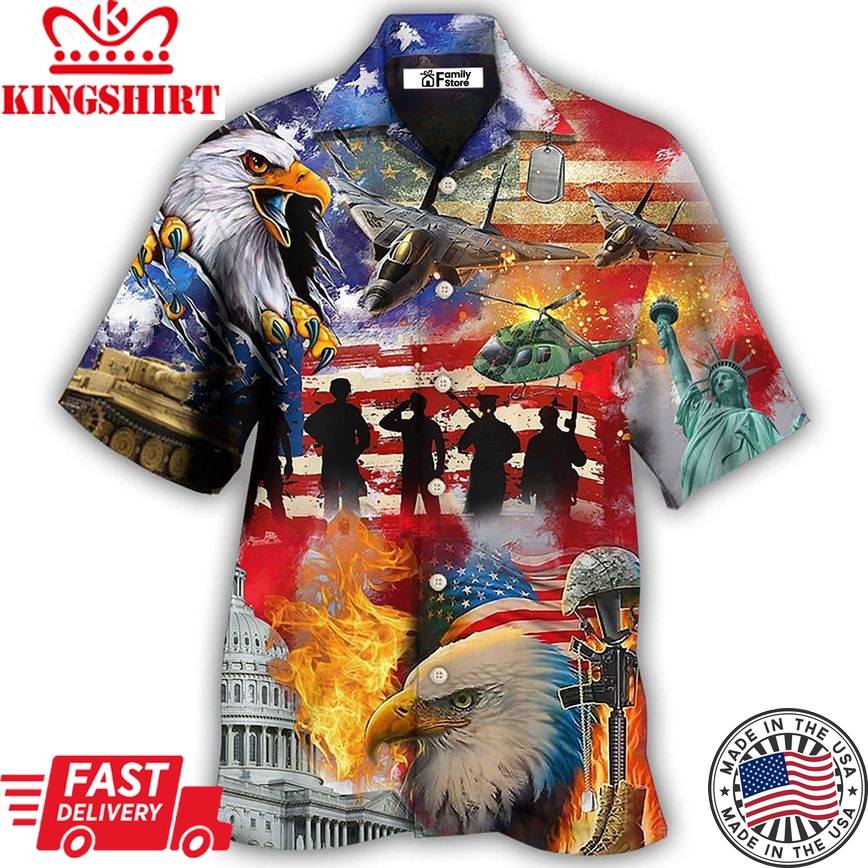 Veteran Independence Day American - Hawaiian Shirt