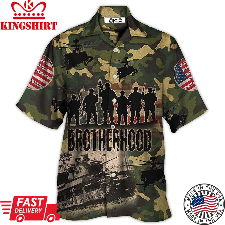 Veteran Thanks For Your Brave Veteran Brotherhood - Hawaiian Shirt