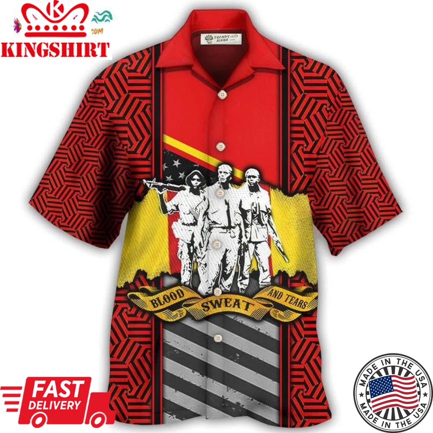 Veteran Vietnam Veteran Blood Sweat Tears Hawaiian Shirt