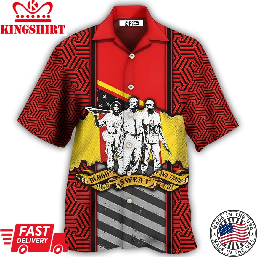 Veteran Vietnam Veteran Blood Sweat Tears - Hawaiian Shirt