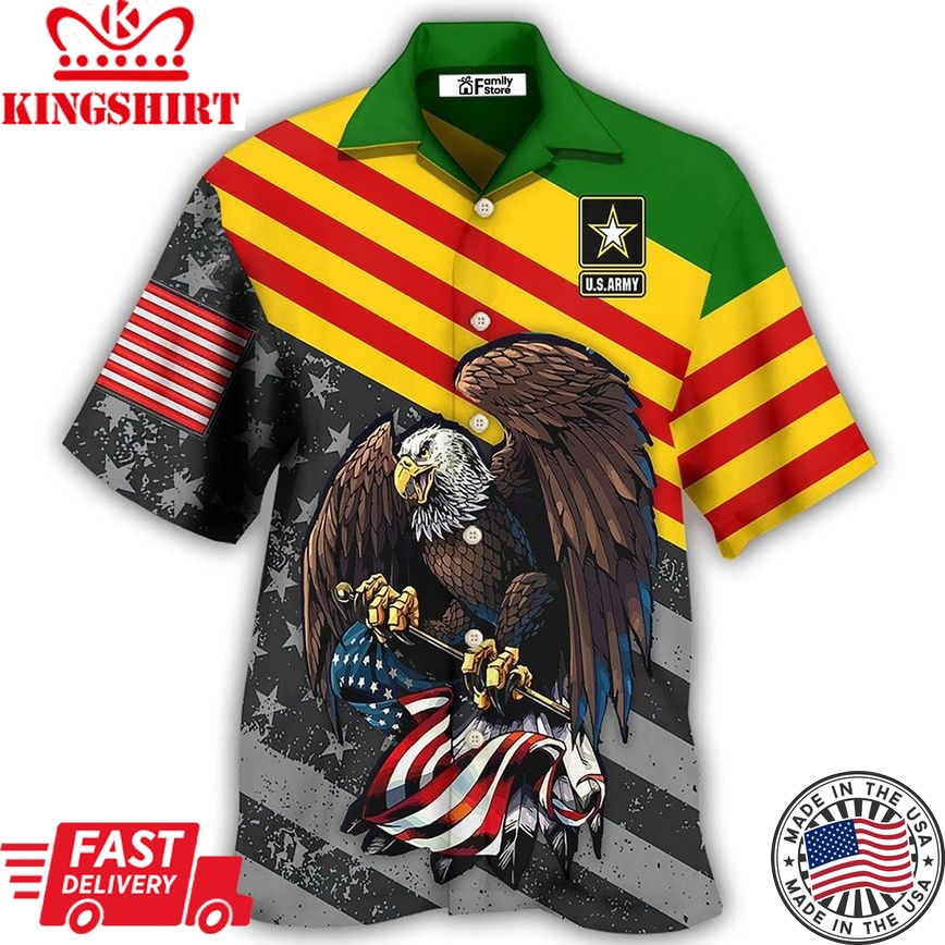 Veteran Vietnam Veteran Love Freedom Proud - Hawaiian Shirt