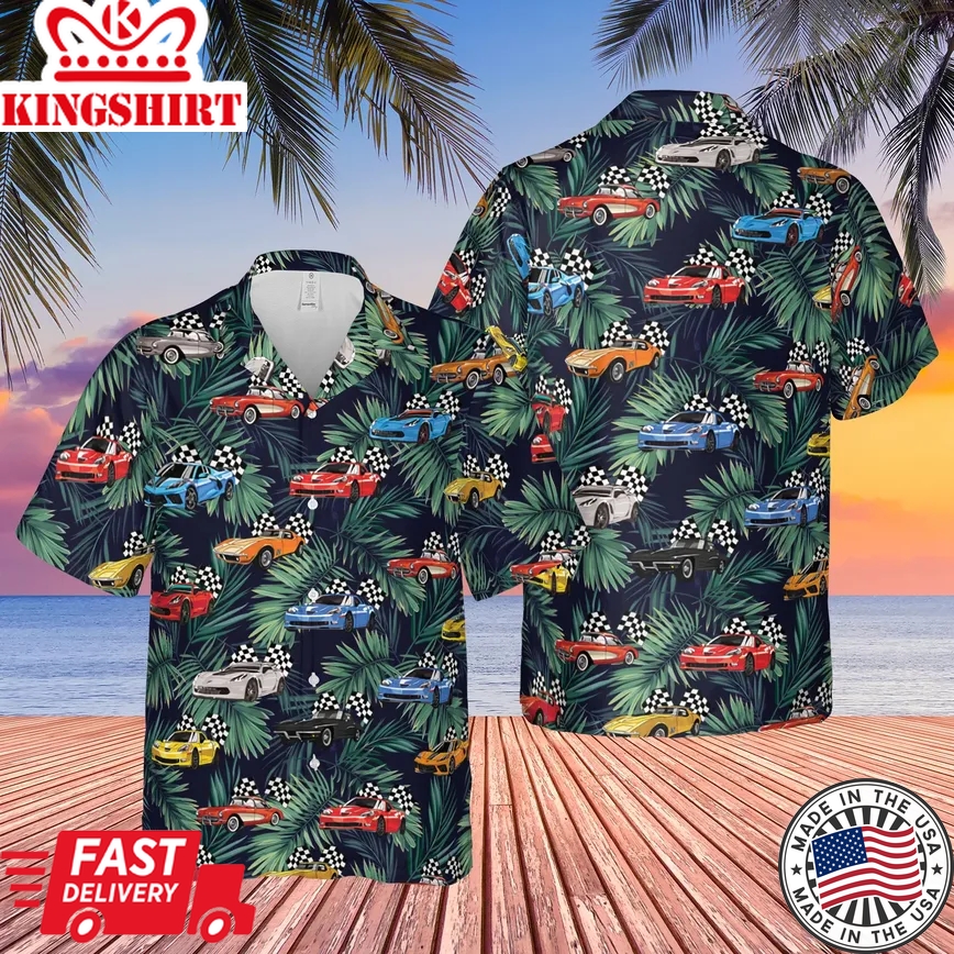 Vette Collection Art Trendy Hawaiian Shirt