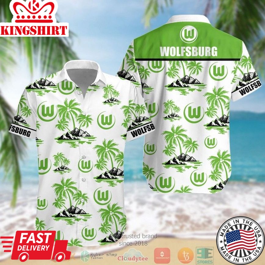 Vfl Wolfsburg Coconut Tree Trendy Hawaiian Shirt Aloha Shirt