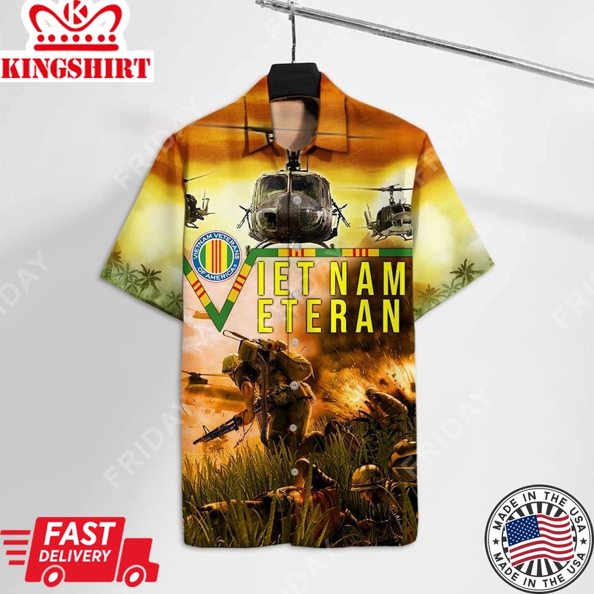 Vietnam Veteran Hawaiian Shirt Vietnam War Veteran In America Aloha Shirt Veteran Hawaii Shirt