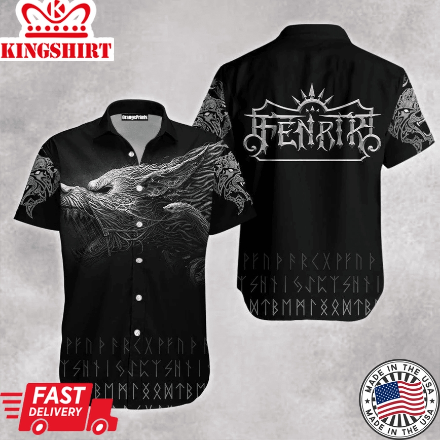 Viking Fenrir Trendy Hawaiian Shirt For