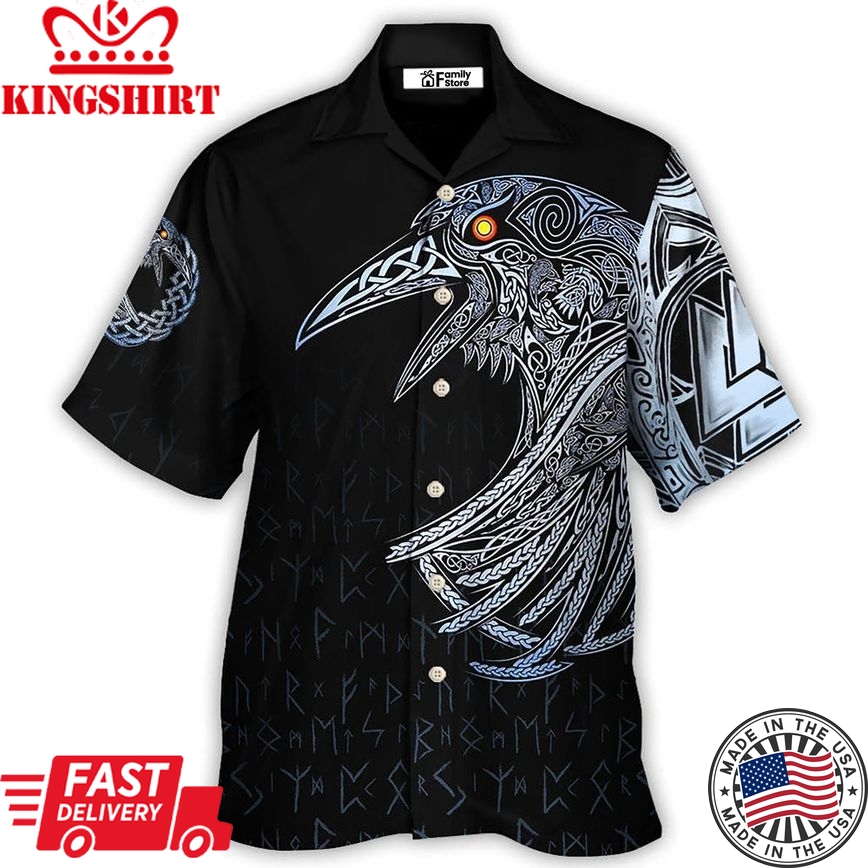 Viking Huginn And Muninn Birds Norse - Hawaiian Shirt