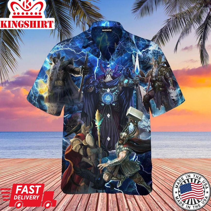 Viking Odin Norse Trendy Hawaiian Shirt For