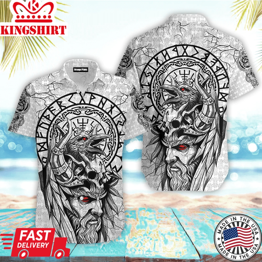 Viking Odin Tattoo Trendy Hawaiian Shirt For