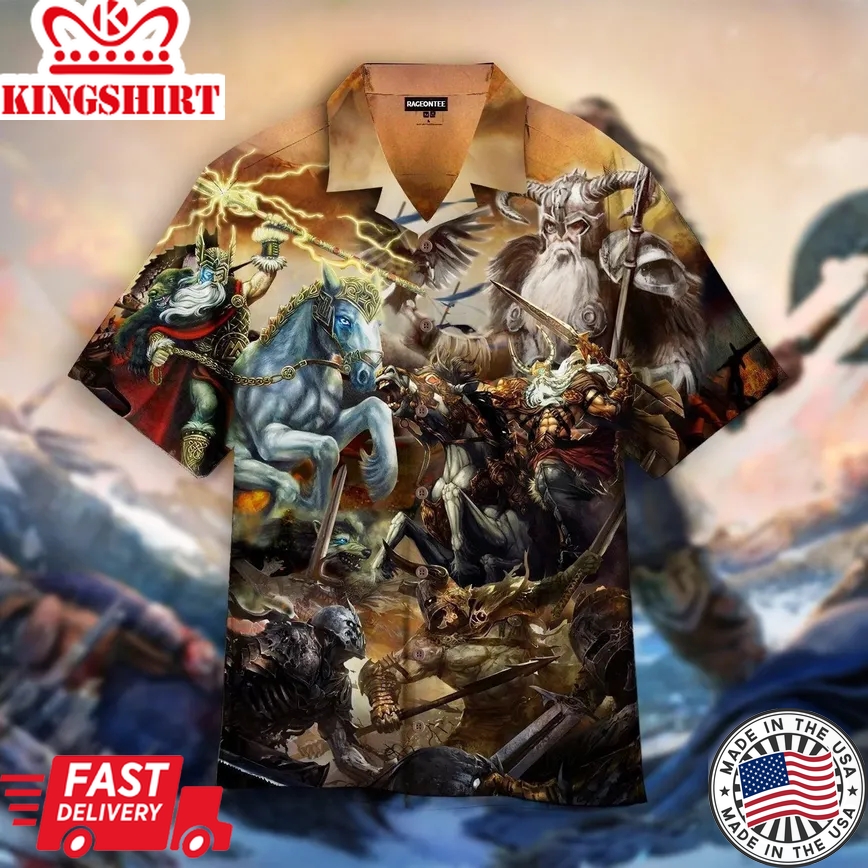 Viking Odin Trendy Hawaiian Shirt