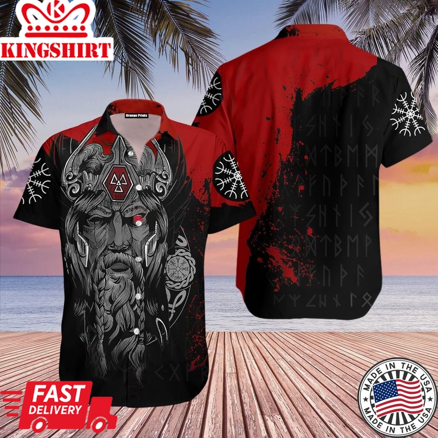 Viking Odin Trendy Hawaiian Shirt For