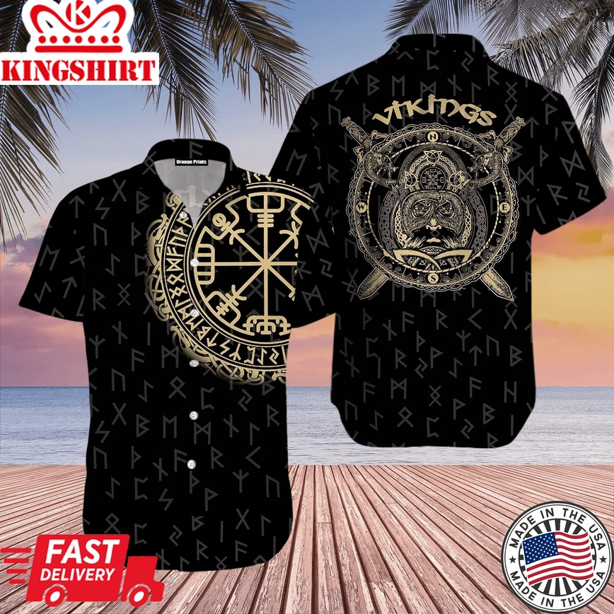 Viking Runes Of Protection Trendy Hawaiian Shirt For