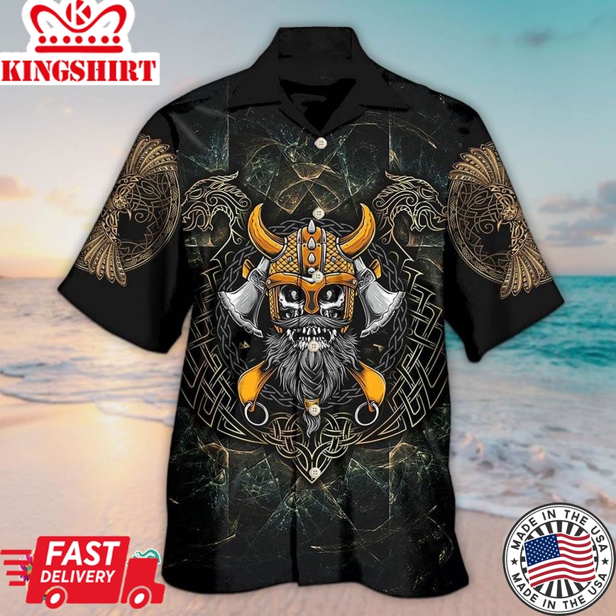 Viking Skull King Darkness Hawaiian Aloha Beach Shirt