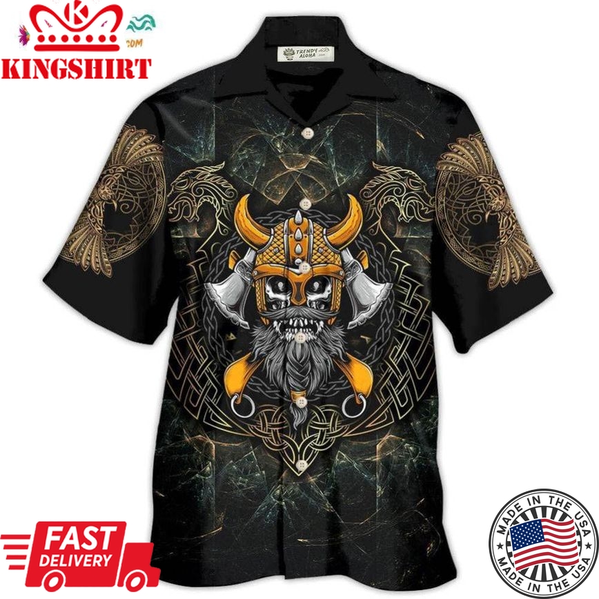 Viking Skull King Darkness Hawaiian Shirt