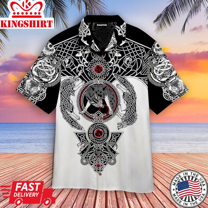 Viking Tattoo Trendy Hawaiian Shirt For