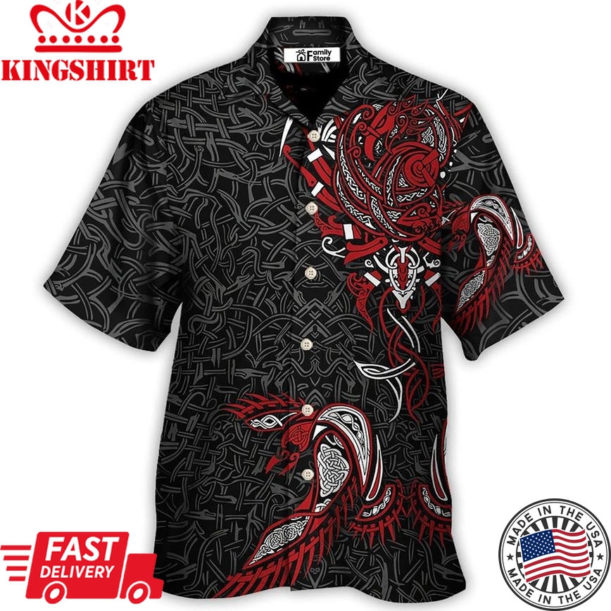 Viking War Raven Life Style Hawaiian Shirt