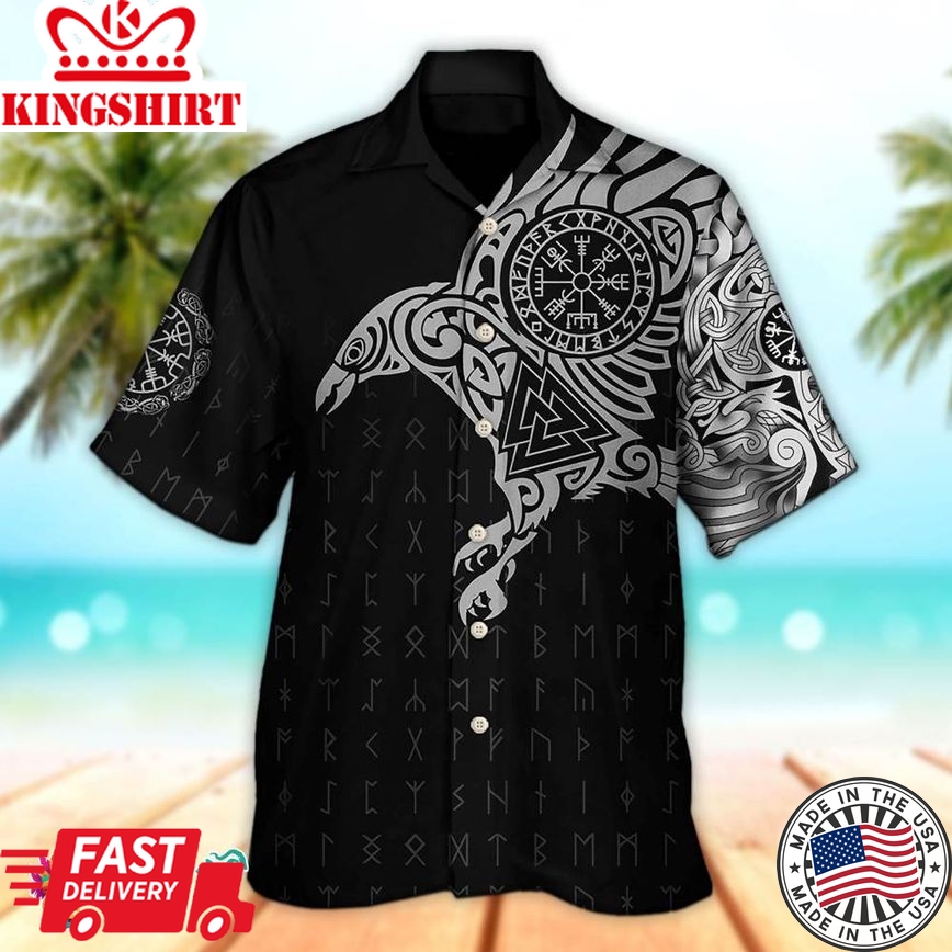 Viking Warrior Blood So Amazing Hawaiian Aloha Beach Shirt