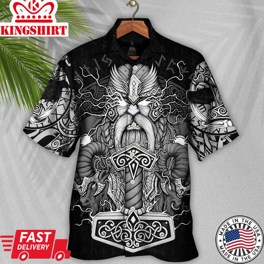 Viking Warrior Thor God Of Thunder Hawaiian Shirt