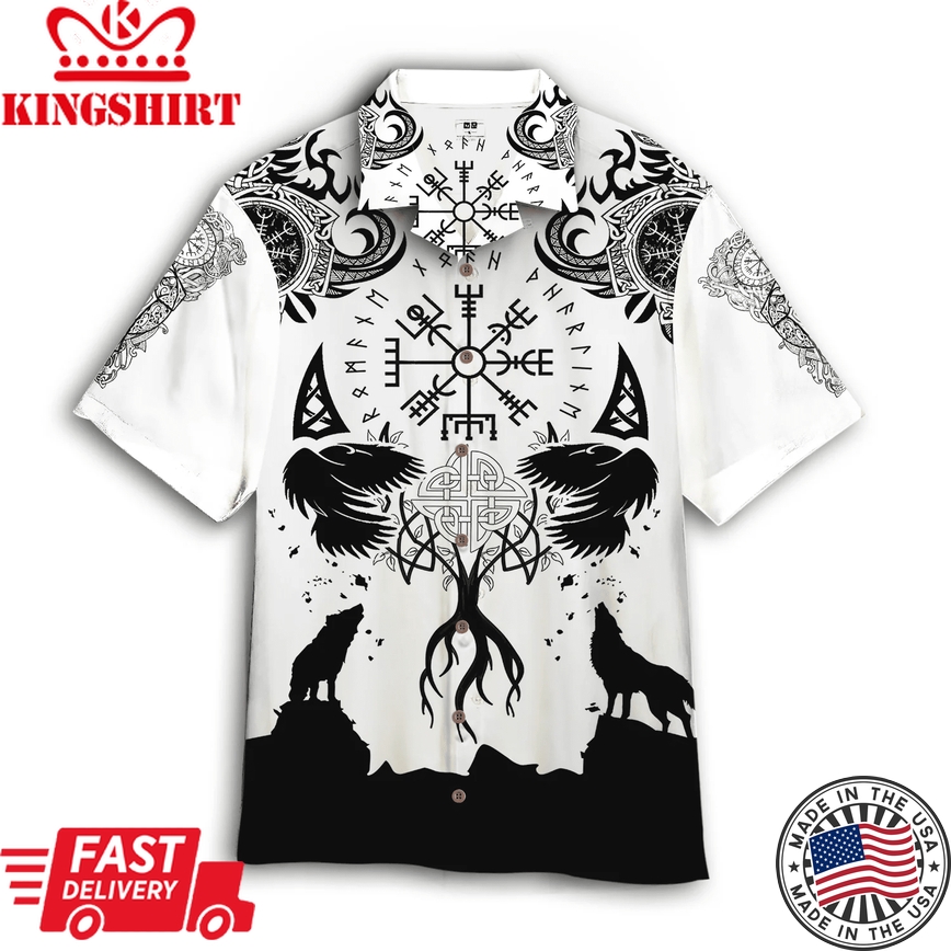 Viking Wolf Trendy Hawaiian Shirt