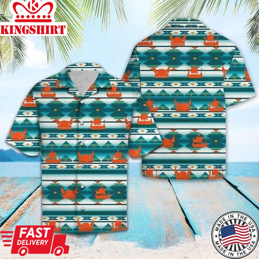 Vikings Pattern Trendy Hawaiian Shirt