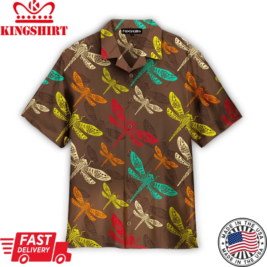 Vinatge Dragonfly Trendy Hawaiian Shirt For Aloha Shirt