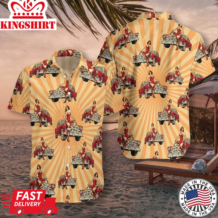 Vintage Car Trendy Hawaiian Shirt