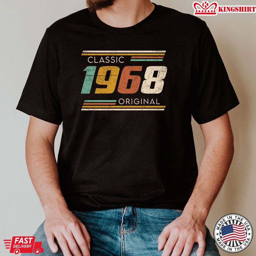 Vintage Classic 1968 Original Birthday Gift T-Shirt