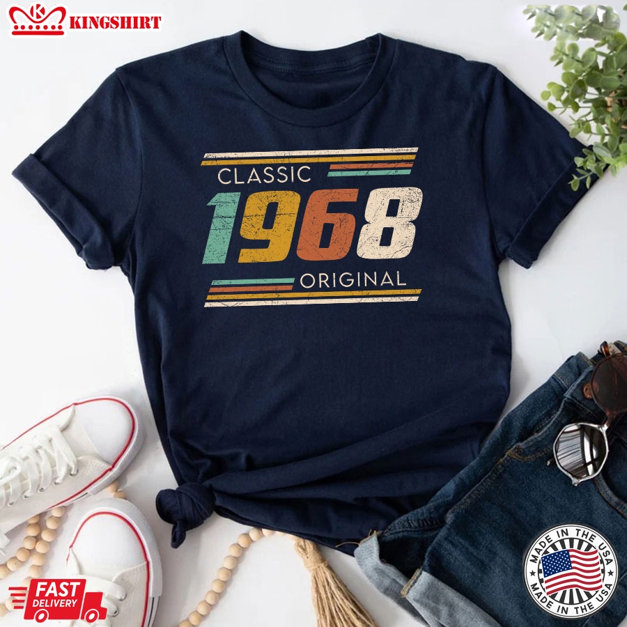 Vintage Classic 1968 Original Birthday Gift T-Shirt