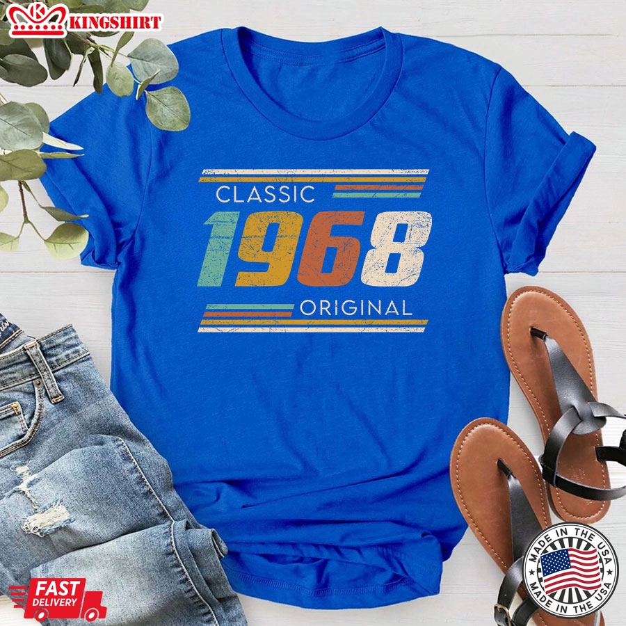 Vintage Classic 1968 Original Birthday Gift T-Shirt