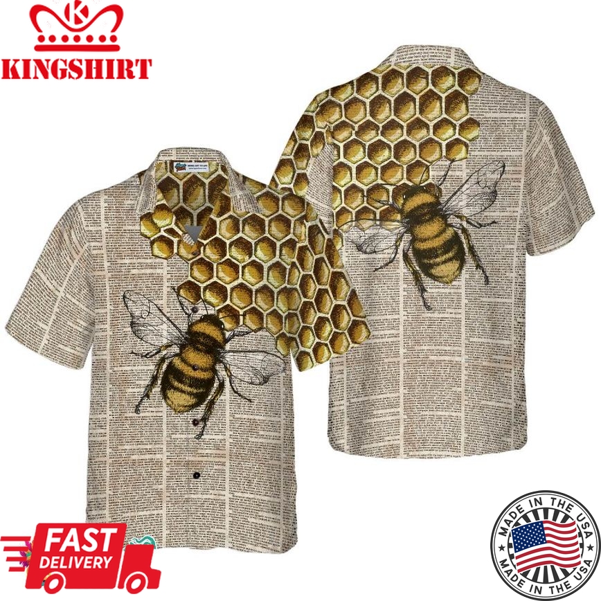 Vintage Honey Bee Hawaiian Shirt