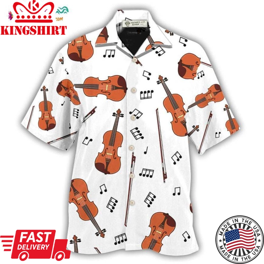 Violin Basic Style Music Notes Hawaiian Shirt