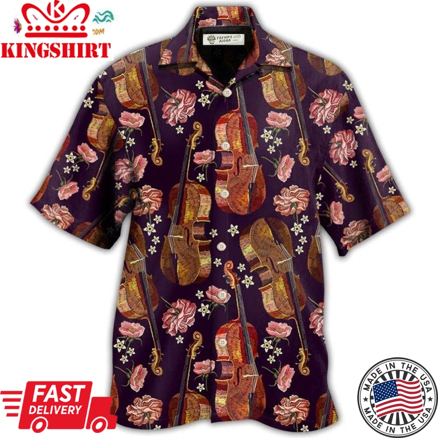 Violin Music Floral Classic Hawaiian Shirt