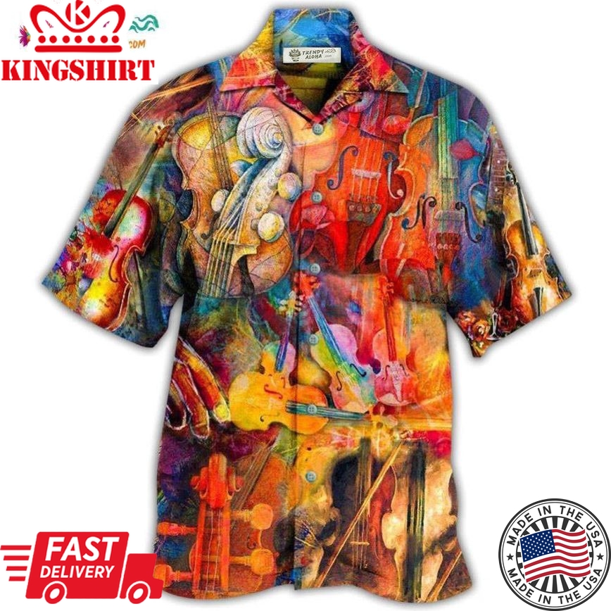 Violin Music Is My Soul Mix Color Hawaiian Shirt