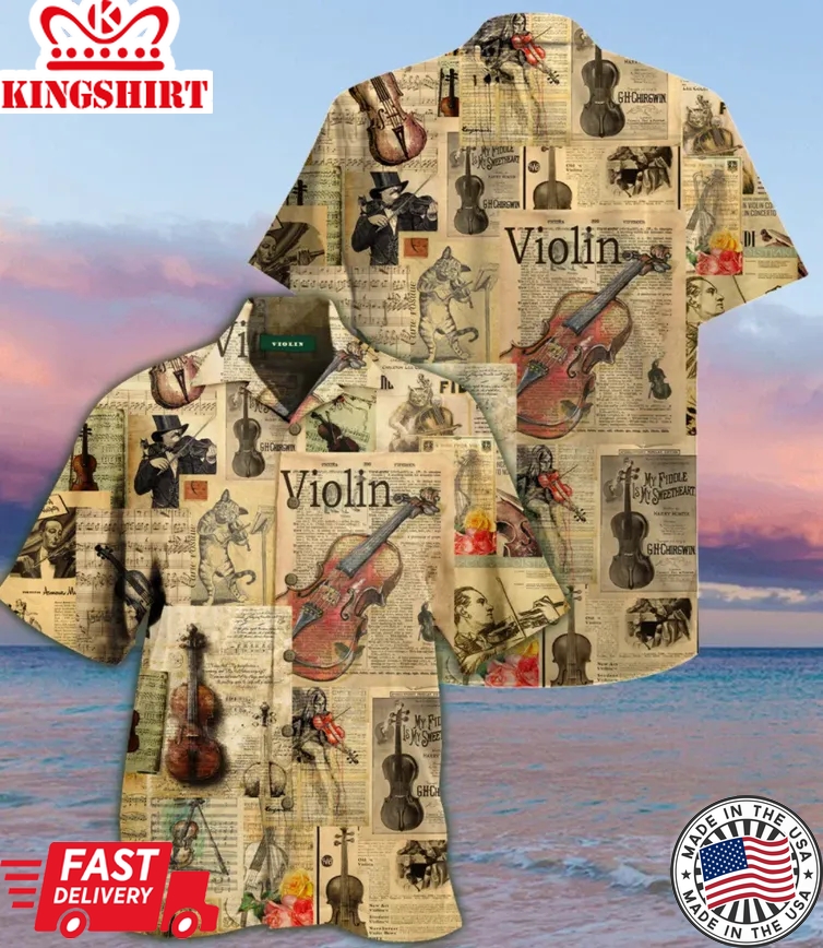 Violin Trendy Hawaiian Shirt