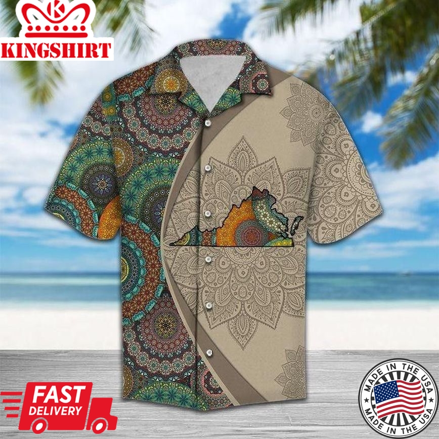 Virginia Mandala Trendy Hawaiian Shirt