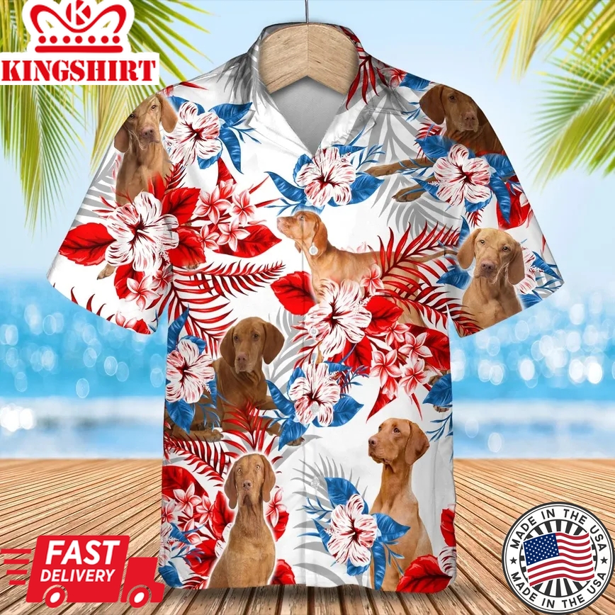 Vizsla Trendy Hawaiian Shirt Gift For Summer, Summer Aloha Shirt, Trendy Hawaiian Shirt For Men And Women