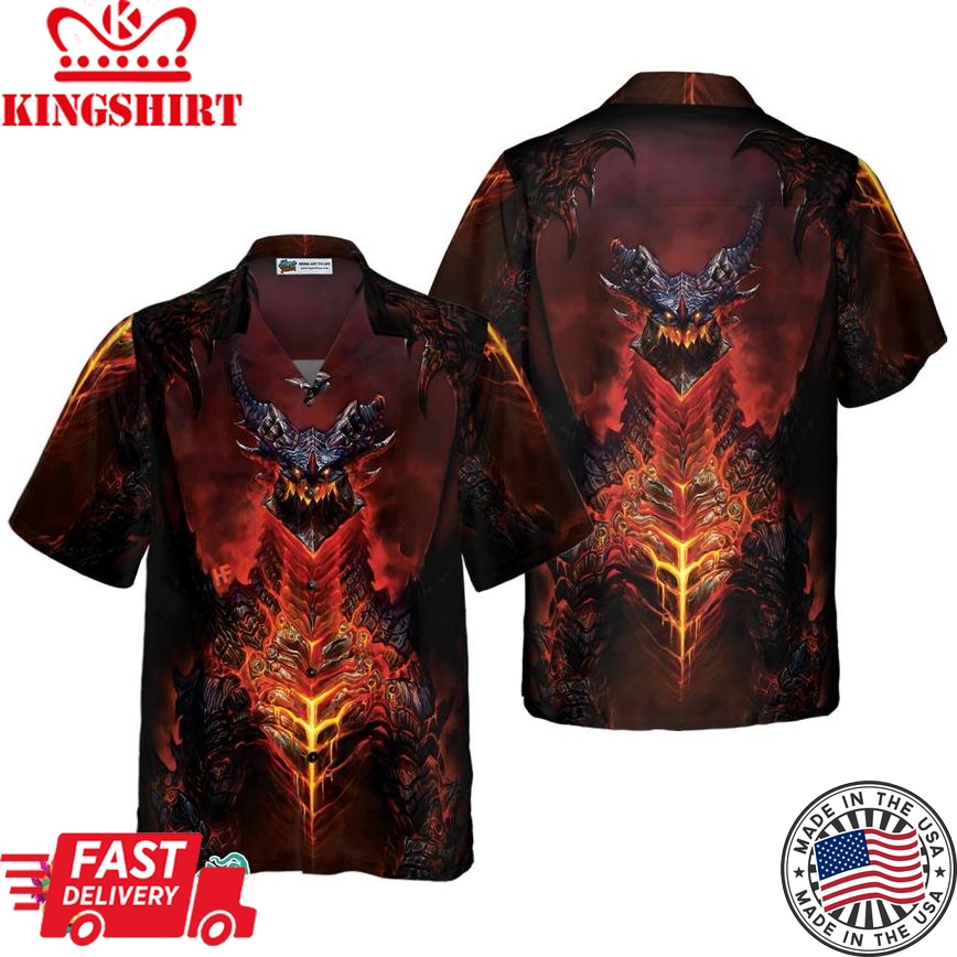 Volcanic Dragon Chest Hawaiian Shirt