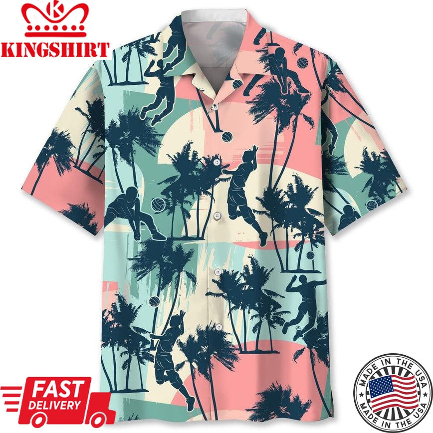 Volleyball Color Beach Trendy Hawaiian Shirt