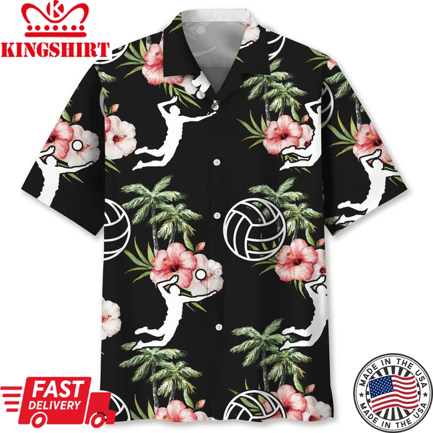 Volleyball Nature Flower Trendy Hawaiian Shirt