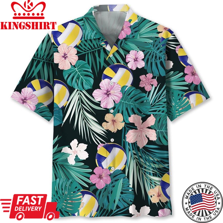 Volleyball Tropical Trendy Hawaiian Shirt