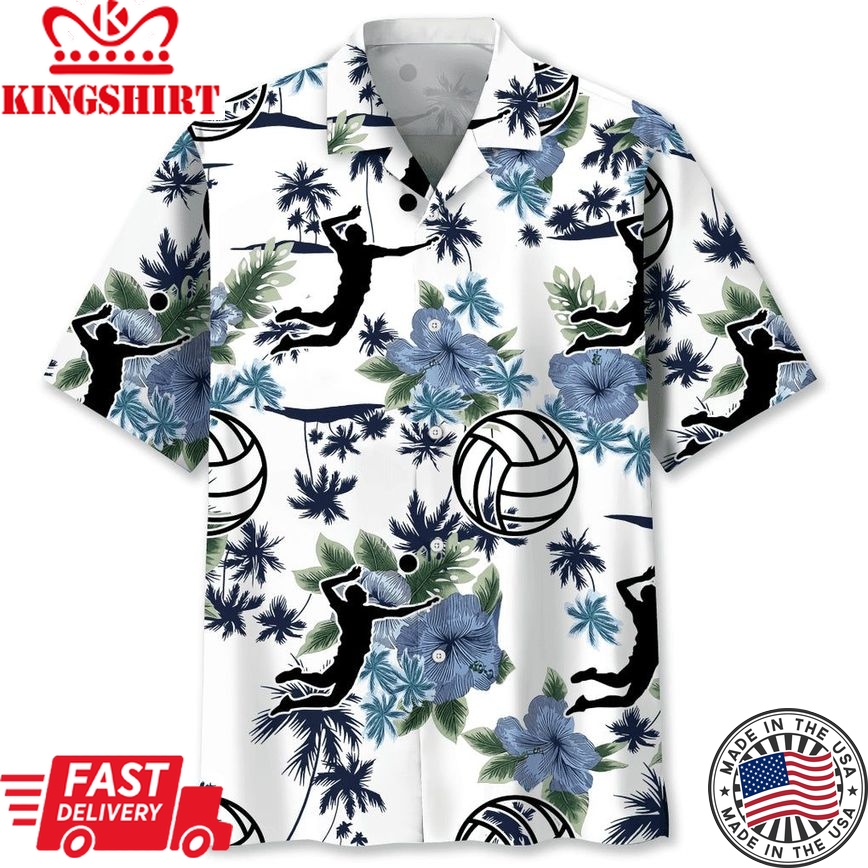 Volleyball White Nature Trendy Hawaiian Shirt