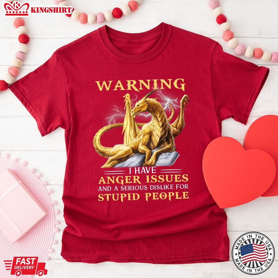 Warning I Have Anger Issues And A Serious Dislike For Stupid Dragon T-Shirt