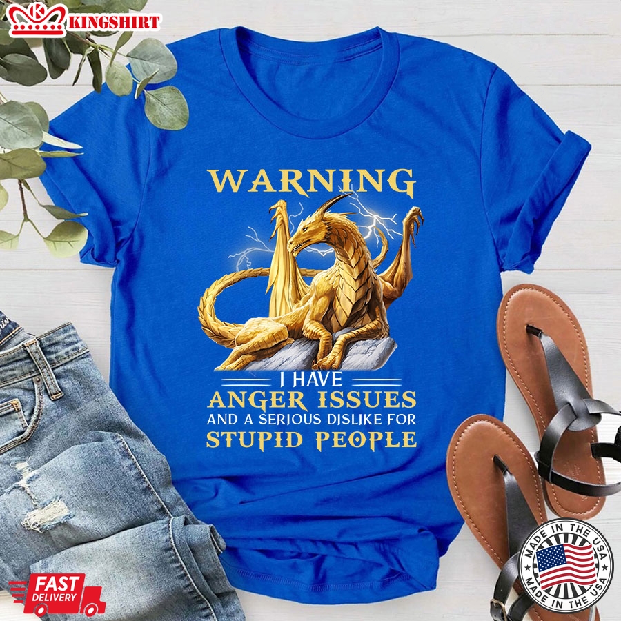 Warning I Have Anger Issues And A Serious Dislike For Stupid Dragon T-Shirt