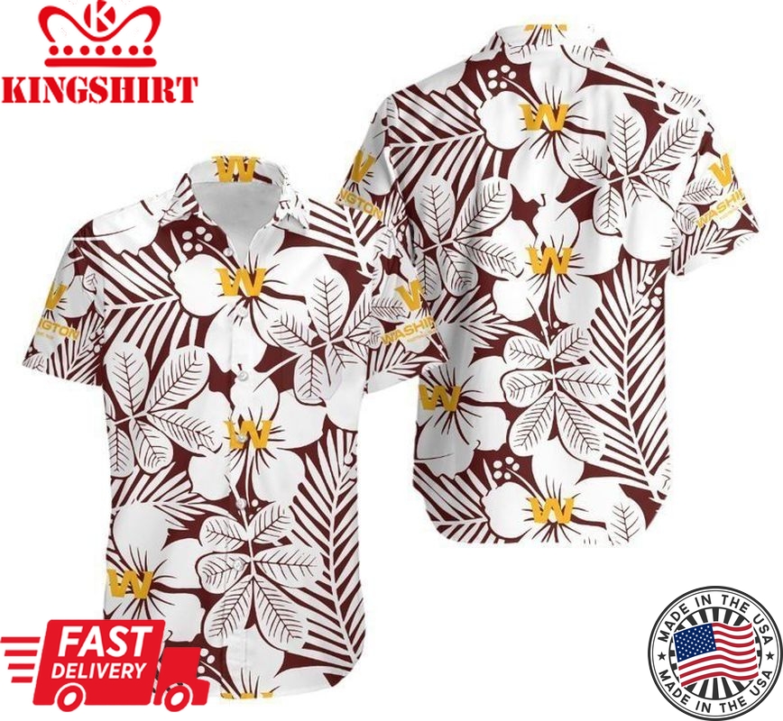 Washington Football Team Flower Hawaii Shirt And Shorts Summer Collection Trending Hawaiian Shirts