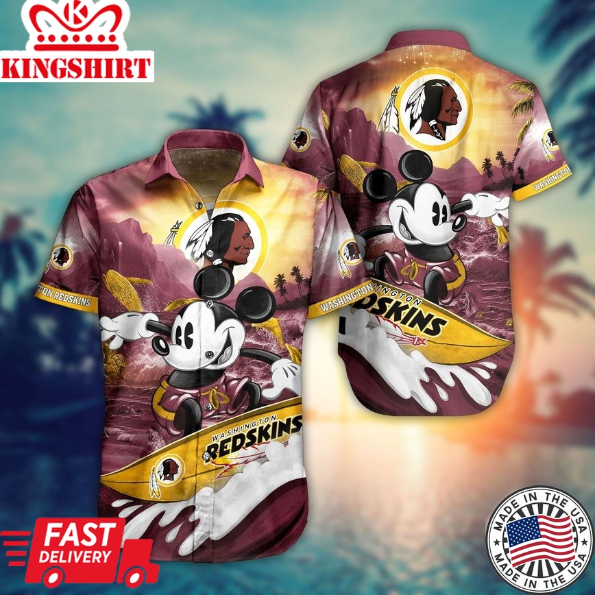 Washington Football Team Mickey NFL Hawaiian Shirt & Shorts: Fun and Stylish