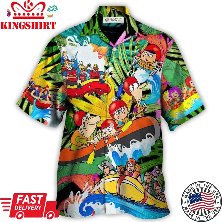 Water Rafting River Rafting Team Funny Lover Tropical Style Hawaiian Shirt