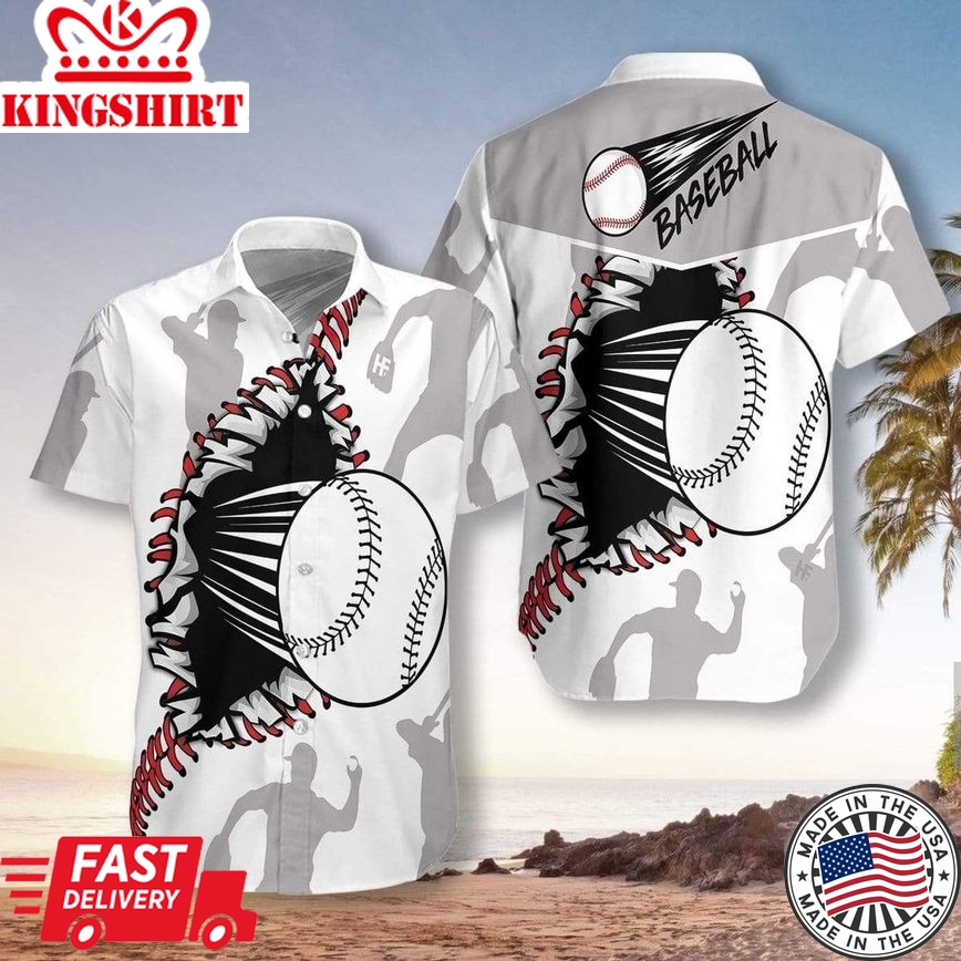 Wear Out Baseball Pattern Hawaiian Aloha Shirts