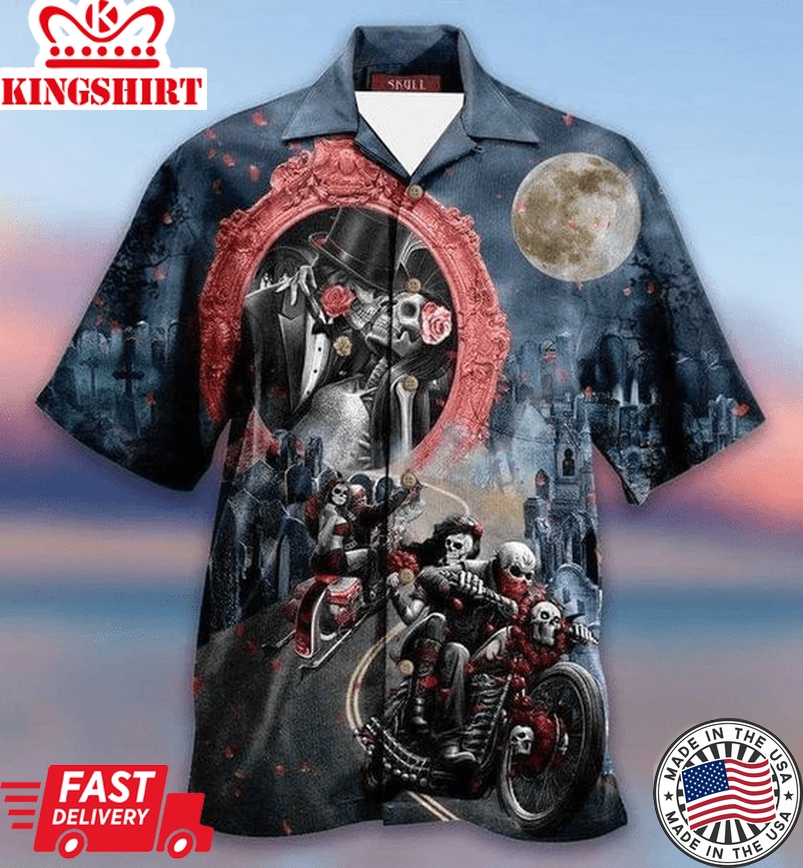 Wedding Of Skull Trendy Hawaiian Shirt