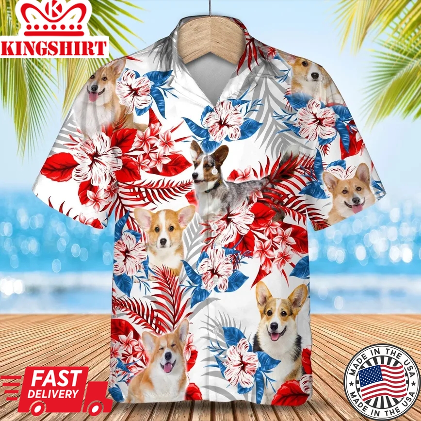 Welsh Corgi Trendy Hawaiian Shirt Gift For Summer, Summer Aloha Shirt, Trendy Hawaiian Shirt For Men And Women