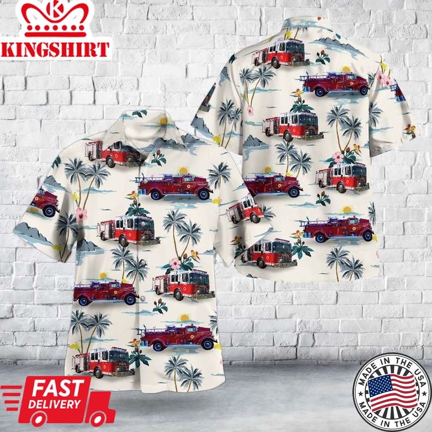 West Haven, Ct, West Haven Fire Department Trendy Hawaiian Shirt