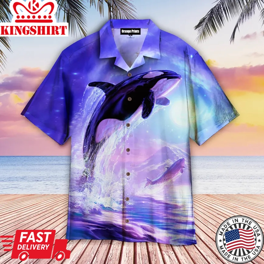 Whale Trendy Hawaiian Shirt For